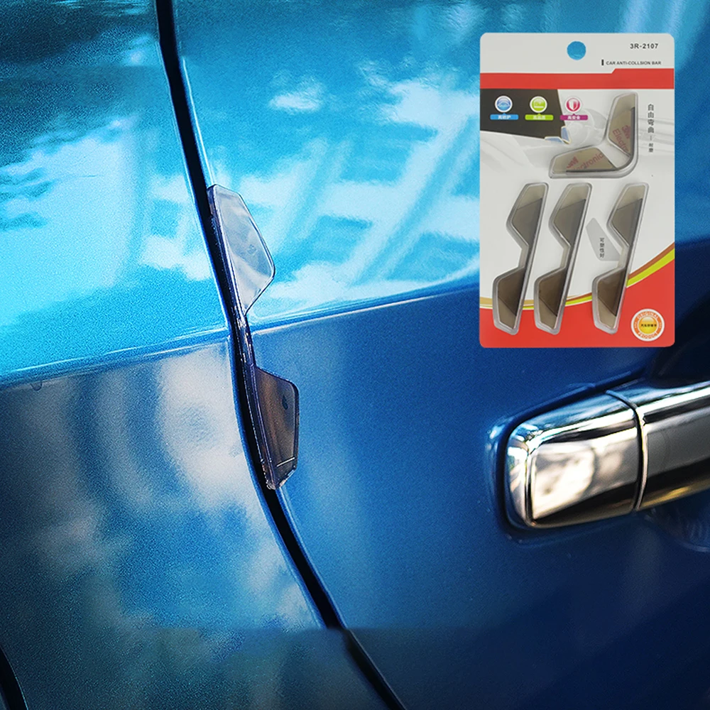 Tiypeor Car Side Edge Door Rear View Mirror Cover Transparent Anti-collision Protector Stickers  Protection Guards