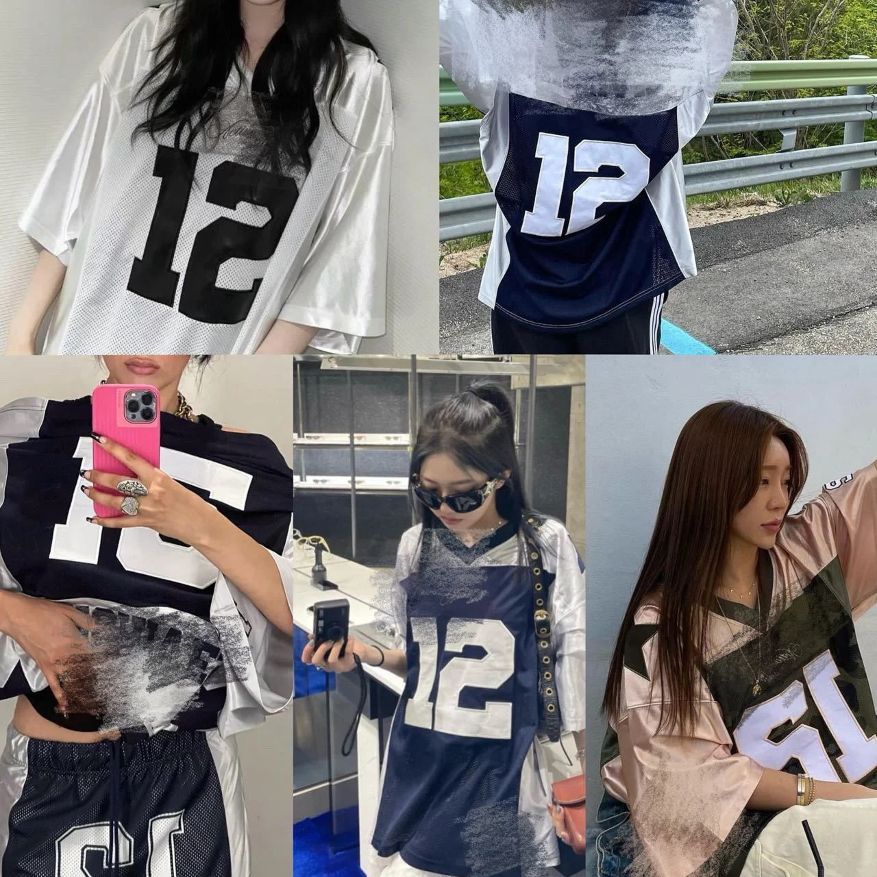 Peeqi Y2K Designer fashion graphic print t shirts tops casual streetwear jersey oversized tshirt women