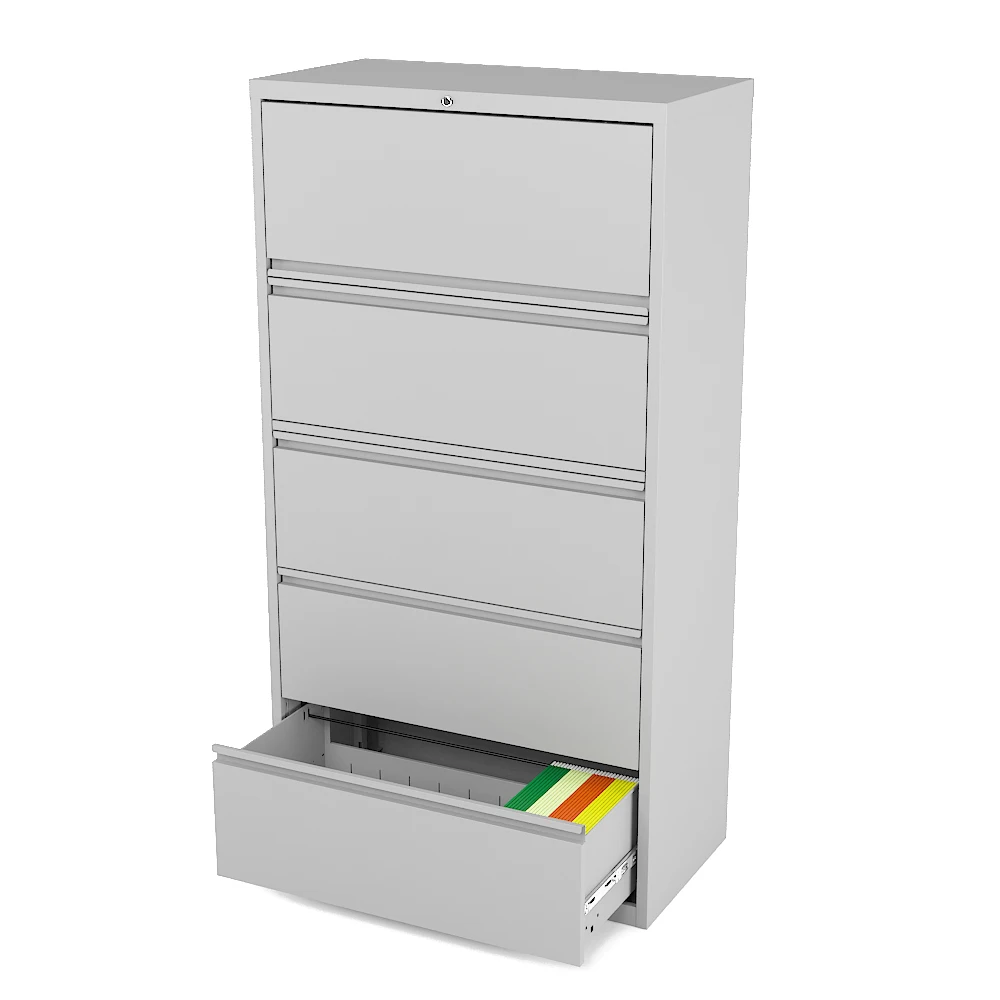 Office Furniture Wide Drawer Legal File 5 Adjustable Drawer Lateral File Steel Filing Cabinet