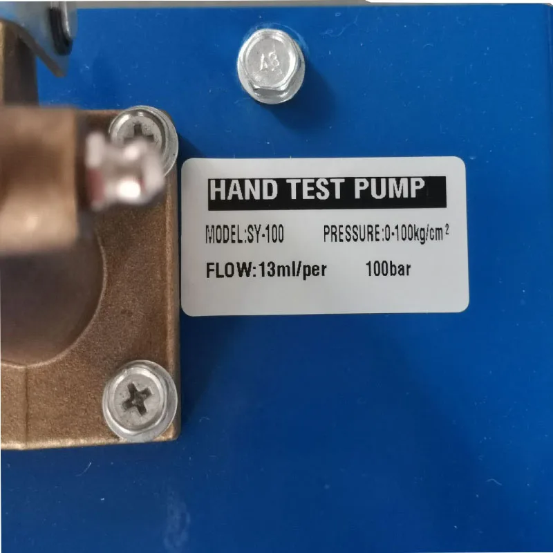 Manual hydraulic test pump high pressure 0-250 Bar