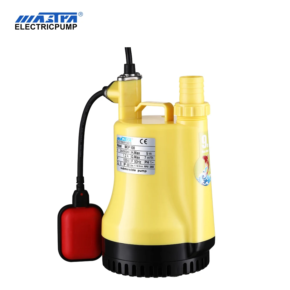 MASTRA 100W plastic impeller garden fish pond water supply drainage pumps price sewage submersible pump