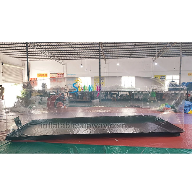 Indoor car bubble protection storage transparent side cars capsules roof tent inflatable car showcase cover