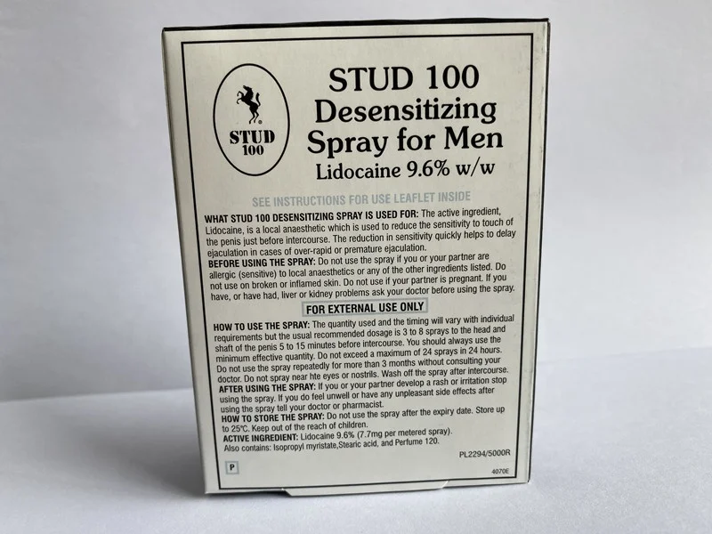 Hot selling gold stud 100 penis delay spray male sex Delay ejaculation