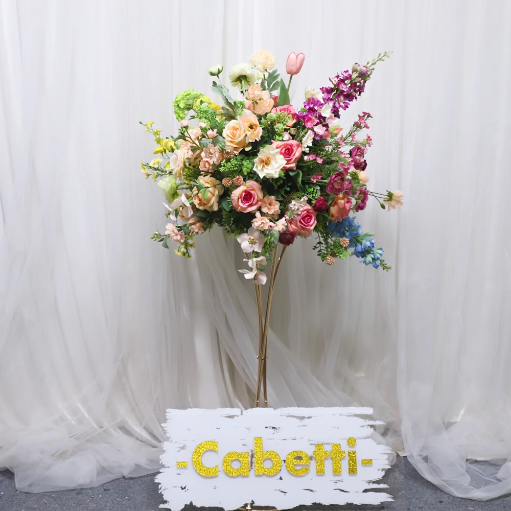 Popular Sale Classic White Rose With Greenery Floral Ball Artificial Flower Ball Center Piece