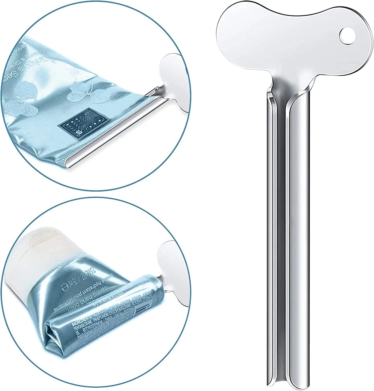 Stainless Steel Toothpaste Squeezer Bathroom Accessories Facial Cleanser Toothpaste Tube Rolling Press Squeezer Dispenser