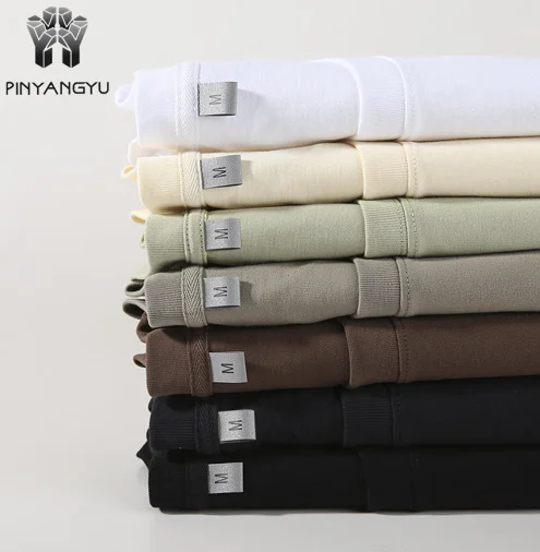 Plus Size Mens Drop Shoulder Thick Custom vintage T-Shirt Oem Blank Heavy Weight Cotton T Shirt high street Oversized tshirt