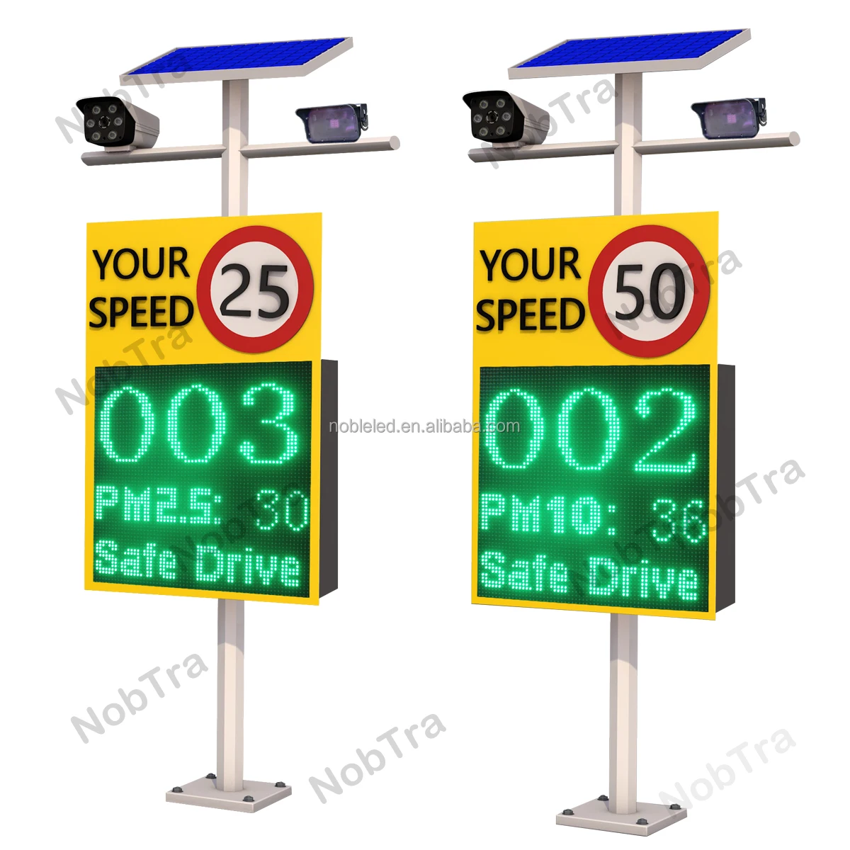 Waterproof Outdoor LPR Radar Speed Sign With Camera Detector For Speed Limit