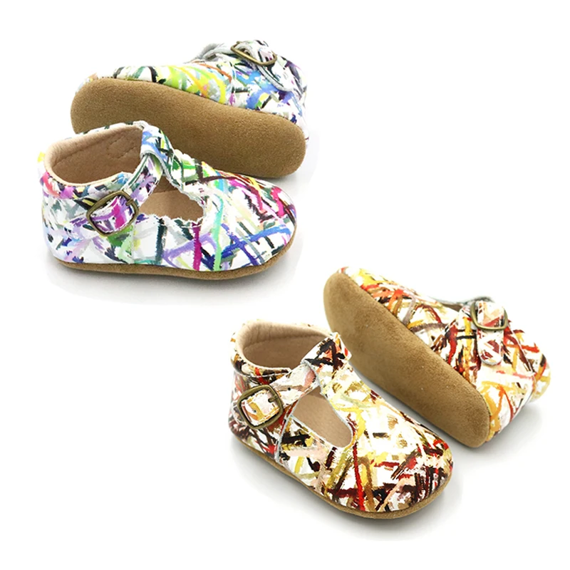 Customized Beautiful Baby Mary Jane Flats Leather Baby Dress Shoes Spring Summer Outdoor light casual sport shoes