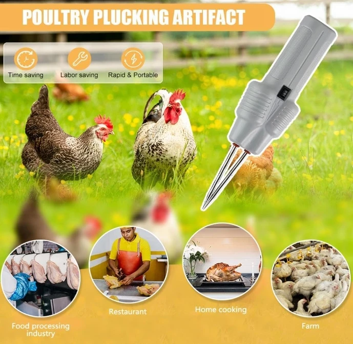 Factory Price Handheld Portable Chicken Quail Feather Removal Poultry Plucker Defeathering Tool Machine