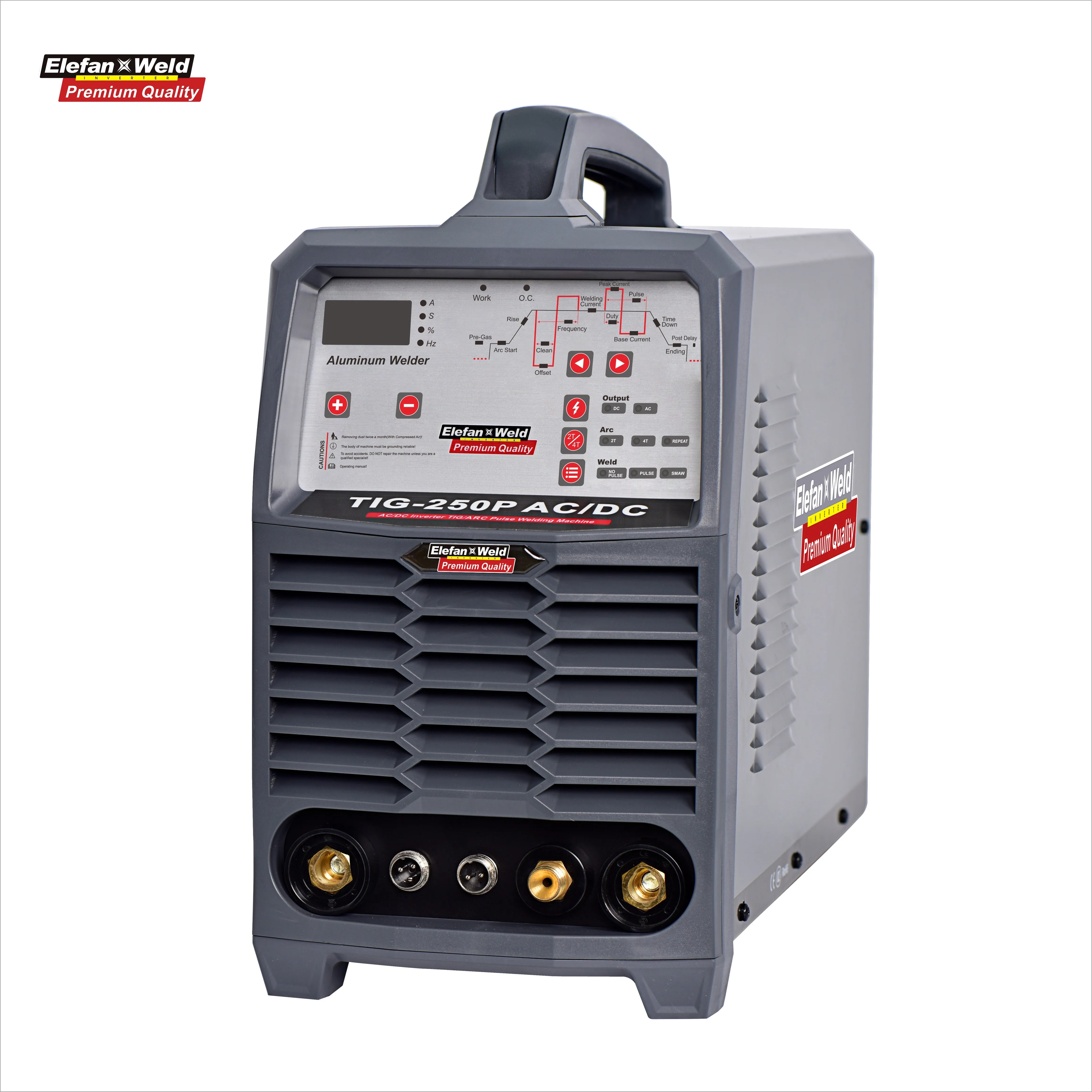 Конкурентоспособная цена, сварочный аппарат AC DC Pulse TIG 250, алюминиевый сварочный аппарат с цифровым дисплеем