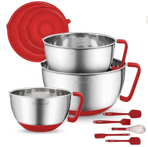 Кухонная противоскользящая миска из нержавеющей стали