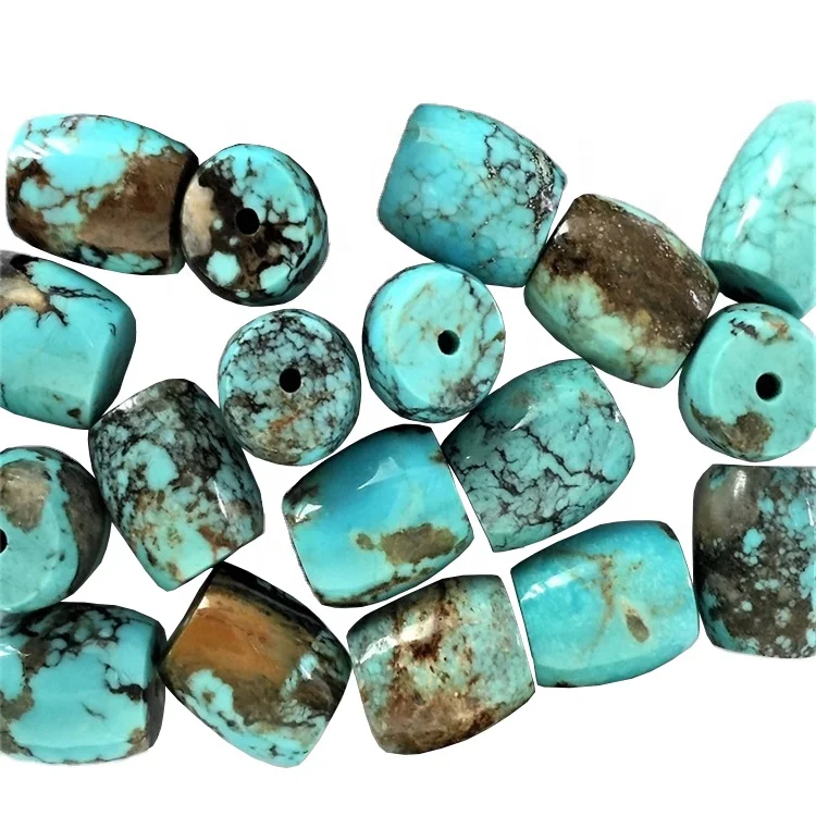 Синий Бирюзовый барабан драгоценные камни синие бирюзовые