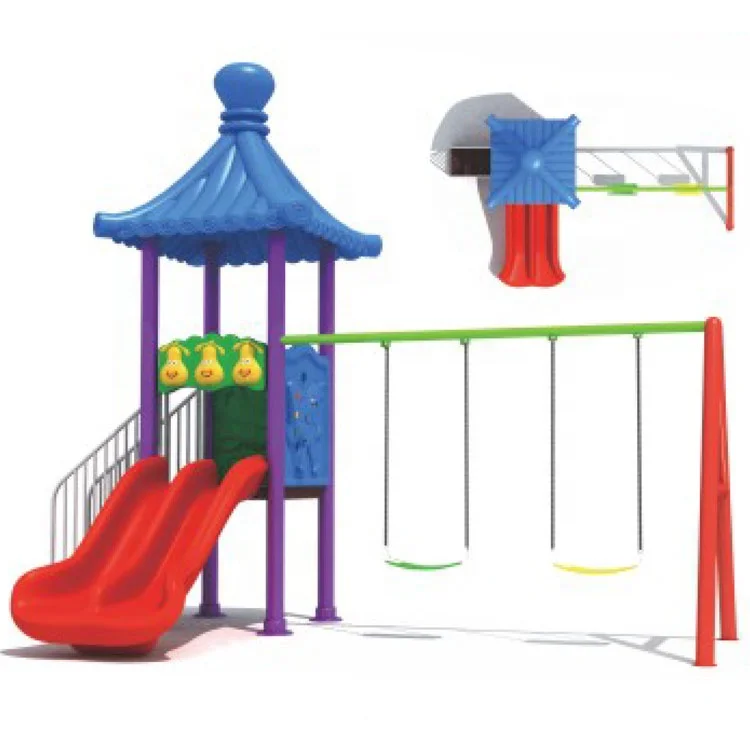 China Manufacturer Kids Playground Outdoor Swing Chair And Slide For Children