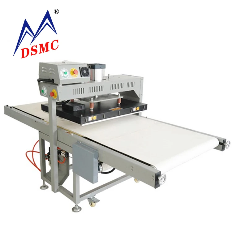 60x80cm Flow-line Conveyor belt shoes hydraulic heat press machine for sale