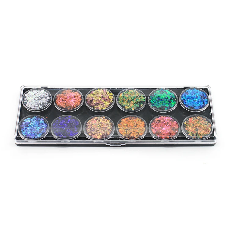 Cosmetic Chunky Glitter Gel for Face Body Hair Body Glitter Primer Gel Face Body Gel Powder Eye Shadow Glitter