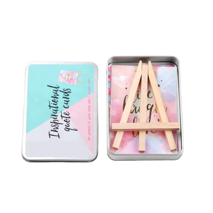 fashion tin box and card set export holiday tin box and gift card set with easel