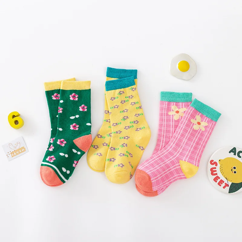 Crew Socks for Baby & Kids 100% Organic Cotton Korean Style Casual Knitted Socks Wholesale Infant Newborn Dress ChoiceQuantity