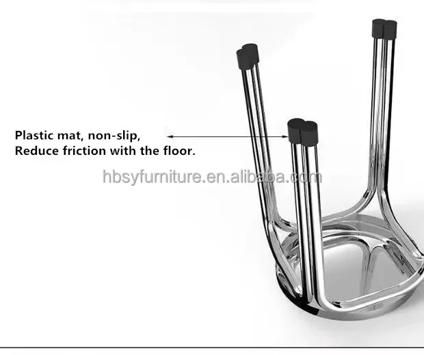 High Quality Wholesale Stainless Steel Round Stool Metal Chair Durable Medical Chair