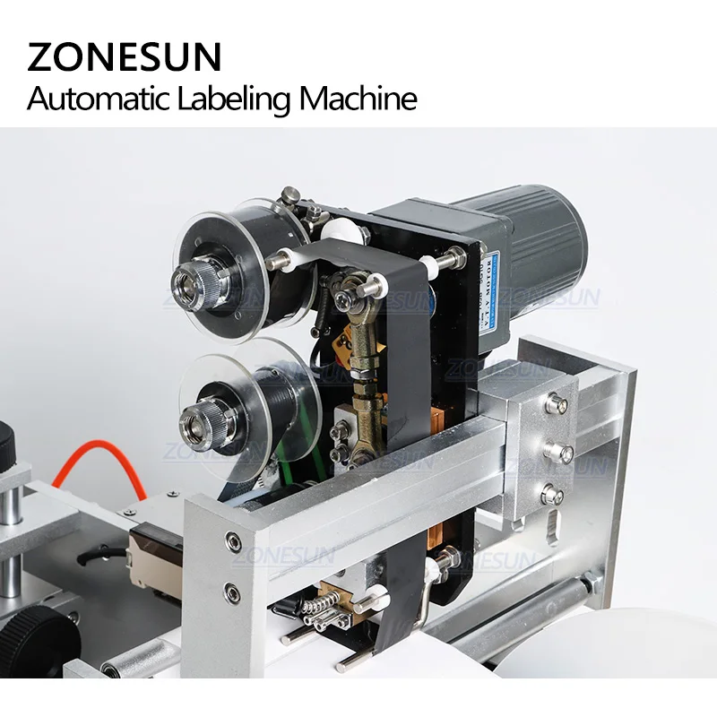 ZONESUN TB-60D Semi Automatic Plane Labeling Machine For Plastic Square  Glass PET Metal Bottles