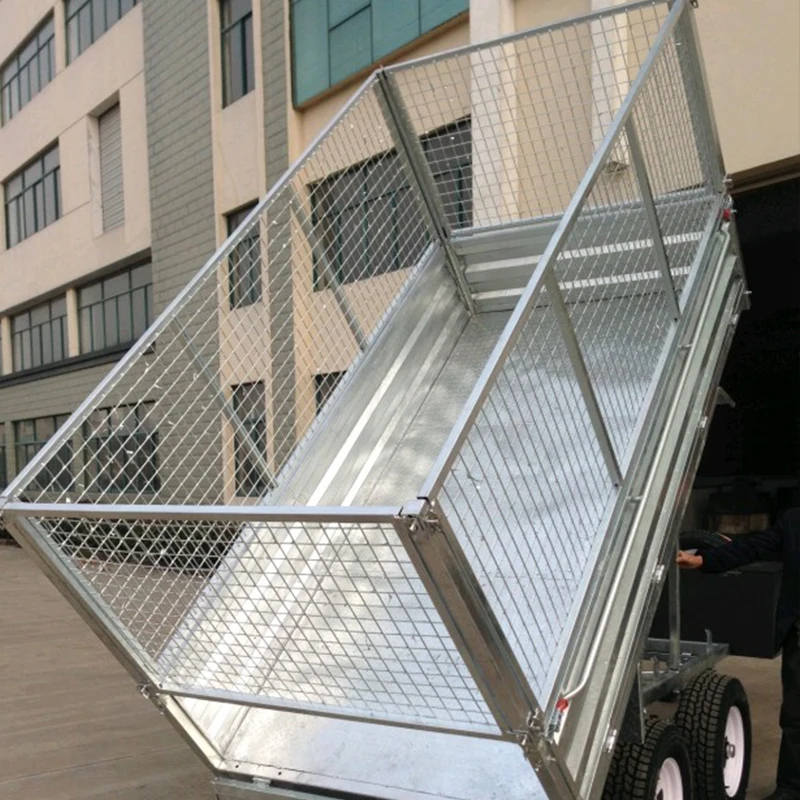 Utility Hot Dipped Galvanised Car Carrier Tandem Trailer With Cage For Sale