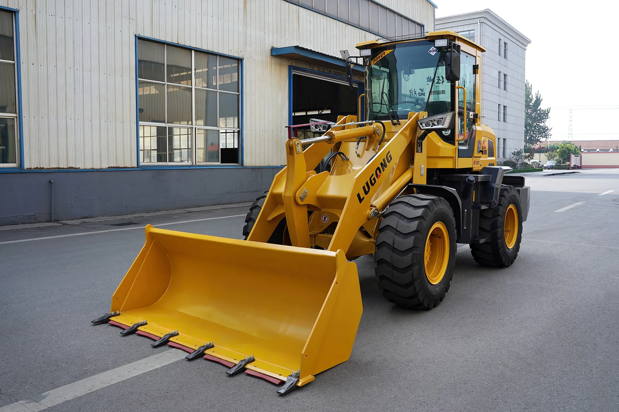 LUGONG T936 1.5ton 1.8t mini 4 wheel drive loader compact wheel loader hoflader radlader with quick hitch