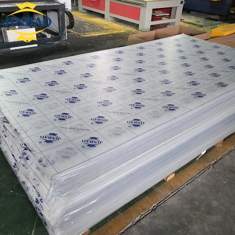 JINBAO 1mm 3mm 4mm whit Thick 122*2440 4x8 Manufactures China Extruded Factory Cast perspex Board Pmma clear Acrylic Sheet