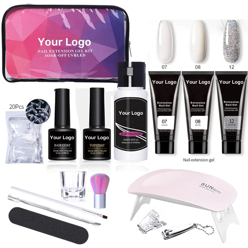 Nail Supplies Beauty Products Wholesale Hema Free 15ML Nail Polish Gel Enamel UV Poly Acrylic Gel Kit Set