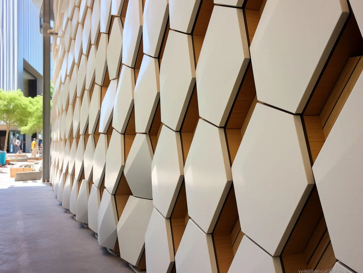 Good Reputation Lightweight White GFRC Hexagonal Panels for Museums