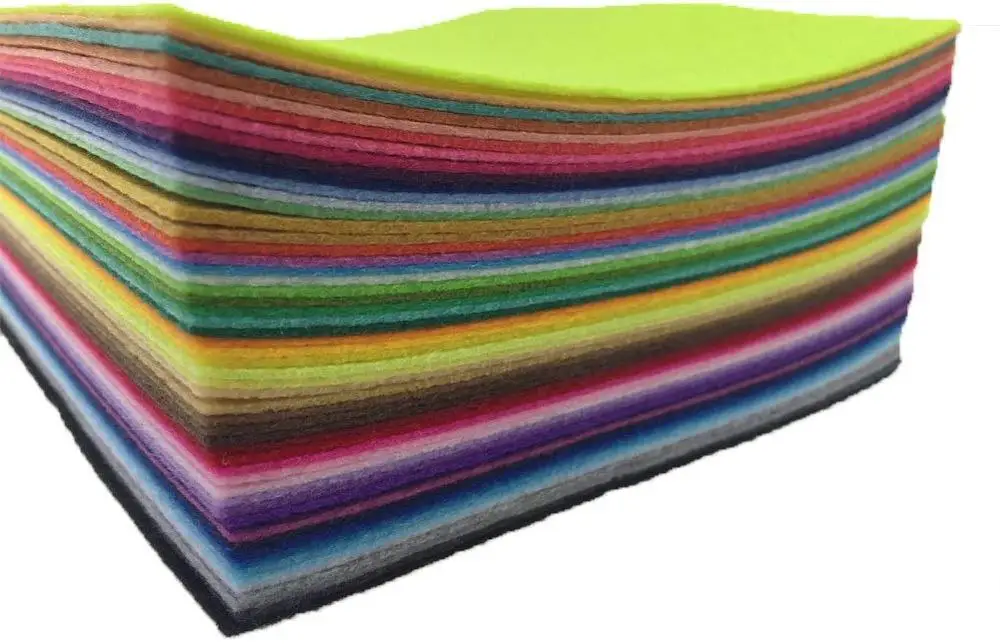 
Assorted Color Felt Pack DIY Craft Squares Nonwoven Felt Fabric Sheet 