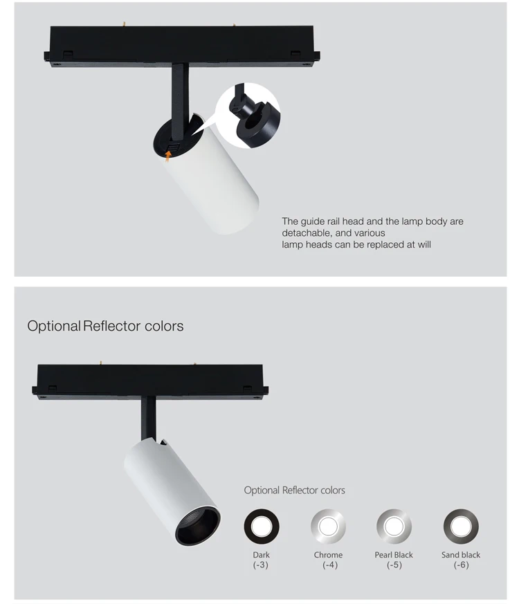 S3040-Track Light Magnetic Surface Mounted Magnetic LED Ceiling Light LED Magnetic Track Floodlight Lighting System