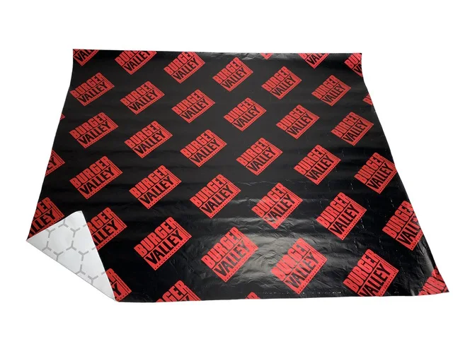honeycomb pattern burger aluminum foil backed insulation alu paper for hamburger wrap