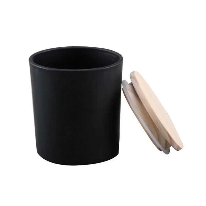 2023 Manufacturers spot wholesale candle cup glass container empty cup with lid glass candle jar hotel bedroom decoration candle