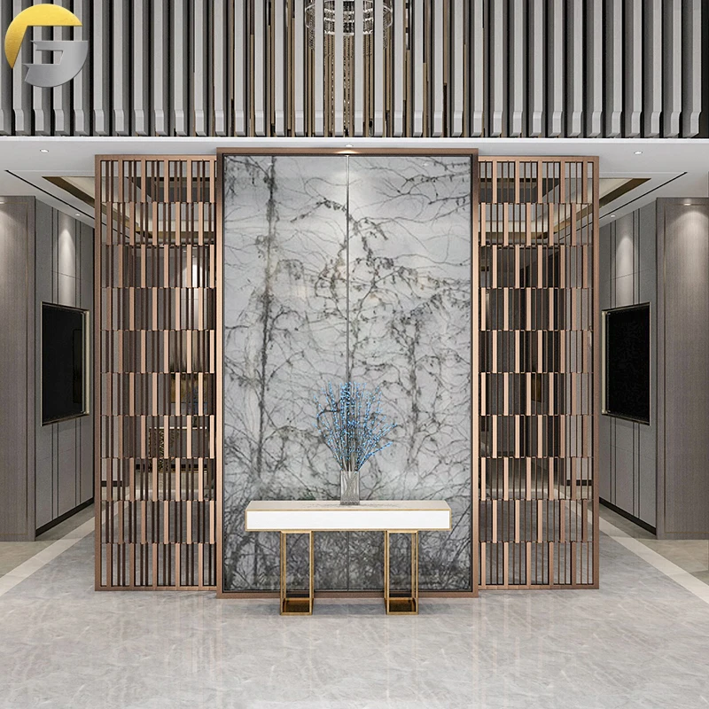 ZB0460 Interior Door Screen Malaysia Stainless Steel Room Divider Partition Architecture
