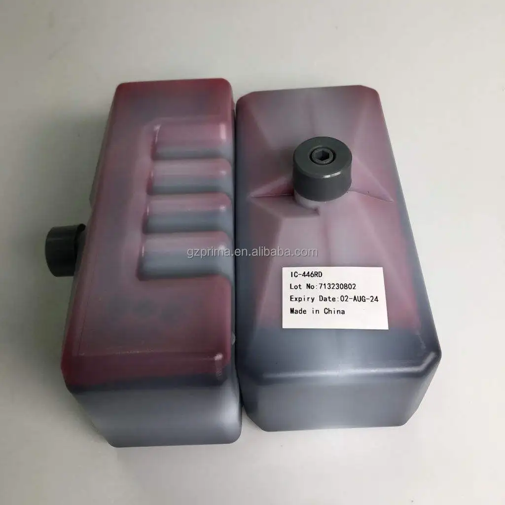 Domino IC-446RD Fast Dry Red Ink Compatible 825ml Without RFID TAG A100 A200 A300 Cij Inkjet Coding Printer
