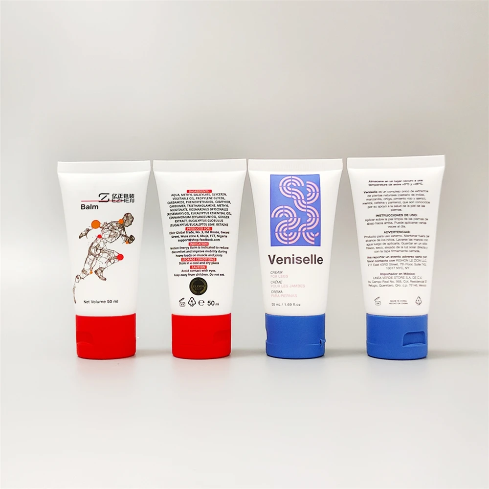 luxury look packaging colour soft round tail tube set for cosmetic