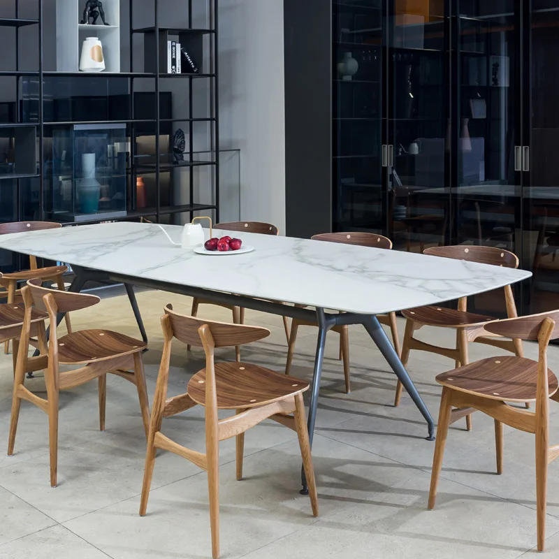 BKX italian style dining room furniture dinning table set marble dinning table and chair set