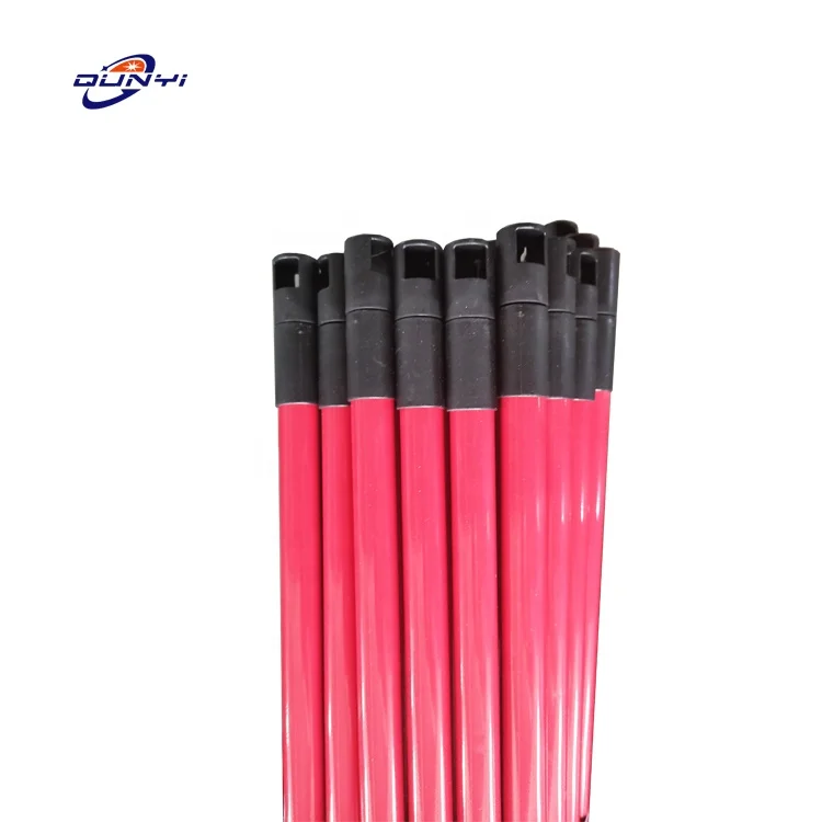 Super High Quality Pet Hair Removal Broom Handle Brush Handle Red Color Metal Stick