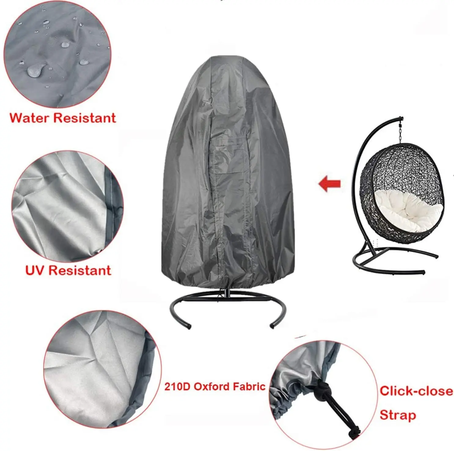 Высококачественный новый креативный водонепроницаемый наружный садовый защитный подвесной чехол для стула из Оксфордской ткани 600d