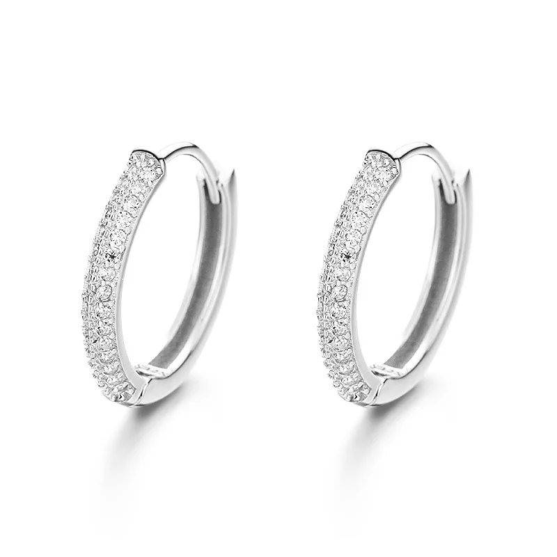 pendientes aro de circonia korean big stainless steel indian jewelry  jewellery 18k gold plated hoops zircon earrings