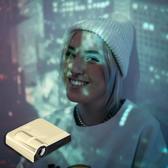 Car Accessories Cordless Door Warning Projector Light Decoration Custom Logo Lamp LED Car Welcome Projector Light