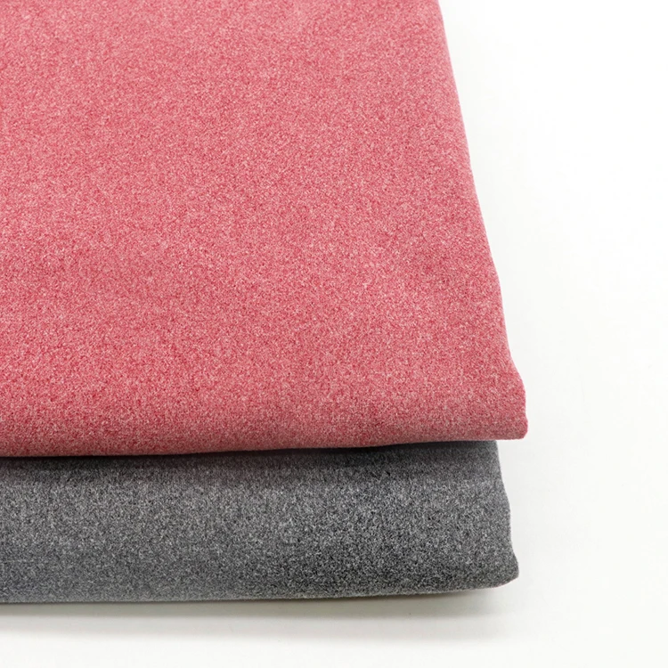 92% polyester 8% spandex 280gsm knitted soft and warm knitted boucle sweater knit fabric