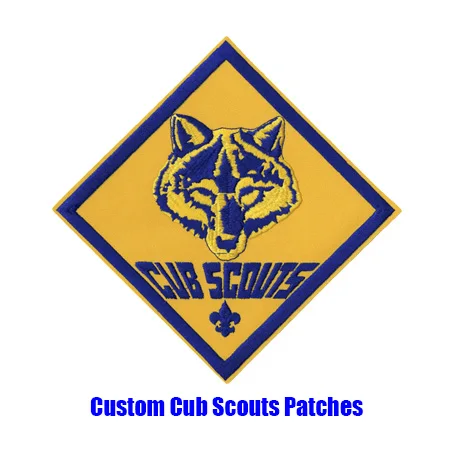 Factory Wholesale Wolf Patch Cub Scouts Custom Cub Scouts Rank Patches For Vest Hat patches