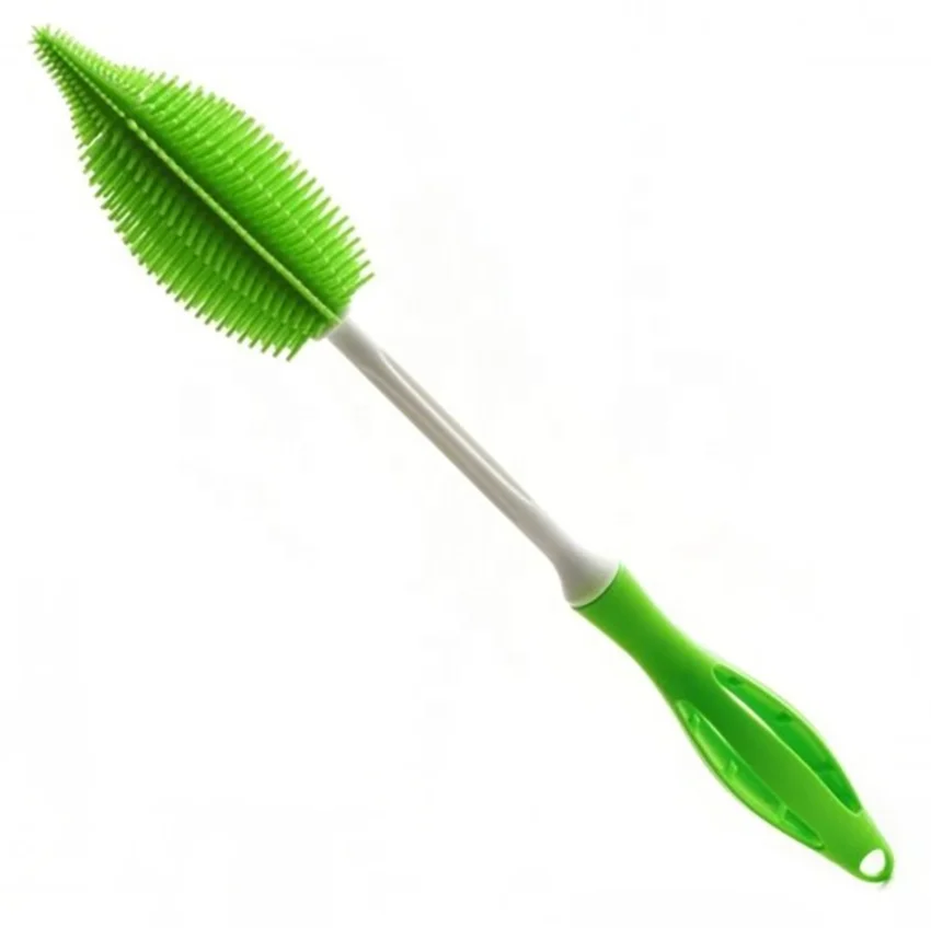 Long Handle Cleaning Bottle Cleaner Washing Narrow Bottles Nipple Silicone Brush