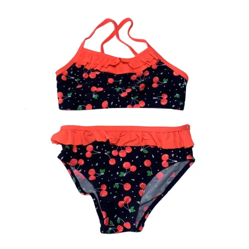 Toddler Girl Swimsuits Baby Girl Bikini Sets Swimwear 3Pcs Summer Bathing halter Tops Shorts Hat Kid Swimsuit