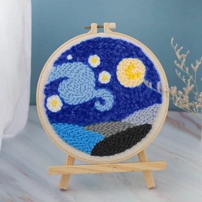 Детское украшение для дома, Набор для вышивки «сделай сам», игла для перфорации с кольцом, Набор для вышивки крестиком ручной работы