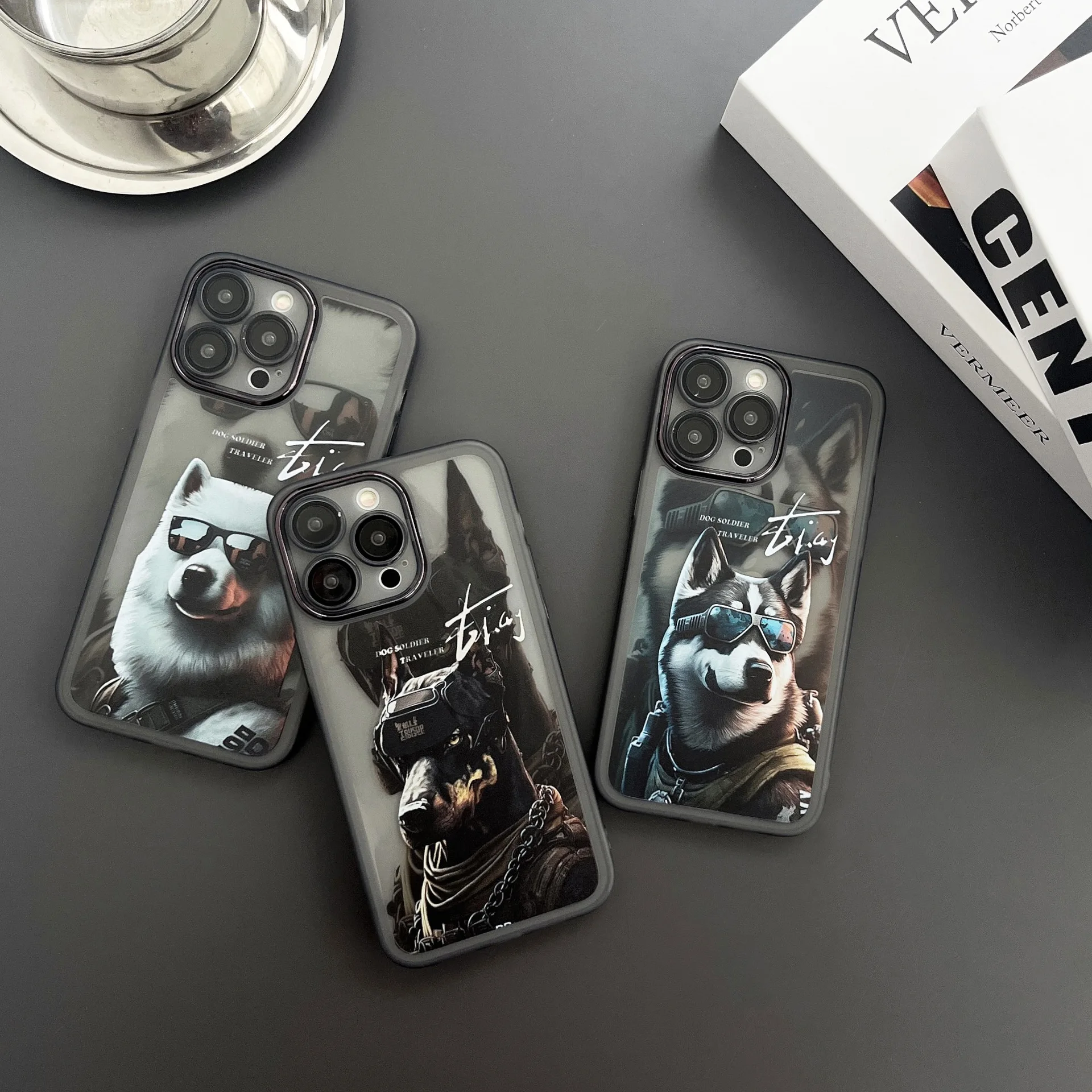 2023 New Glamorous Eye High Transparency Lens Film astronaut doberman phone case for iphone Xr Xs 11 12 13 14 Pro Max Cell Cover