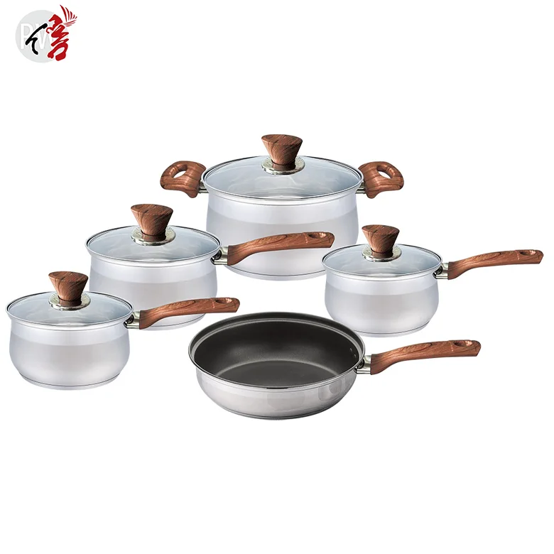Realwin customization Cooking pot Induction factory price Cookware Stainless Steel Cookware Sets
