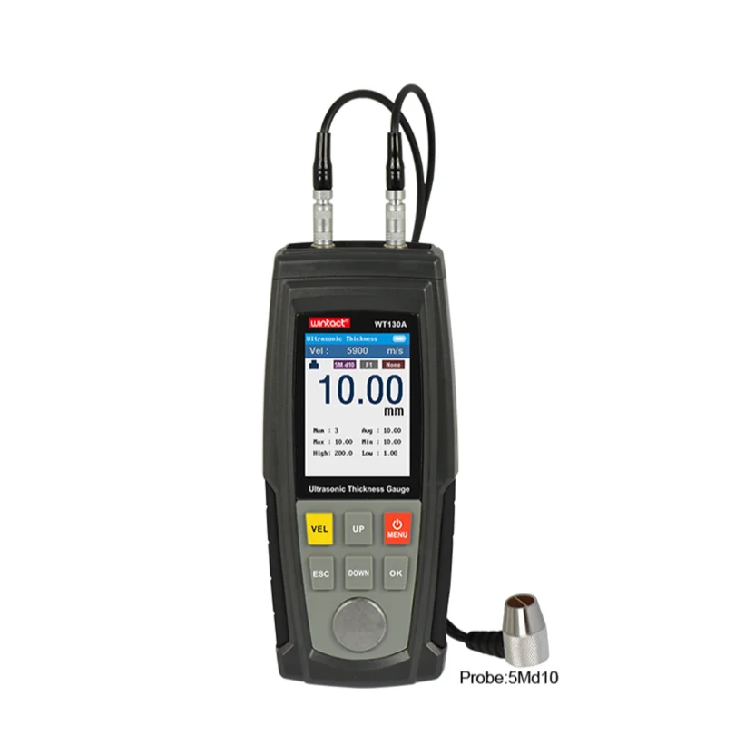 Китайский Ультразвуковой толщиномер wповрежденный WT130A WT100A USB-зарядка цифровой тестер толщины металла высокая