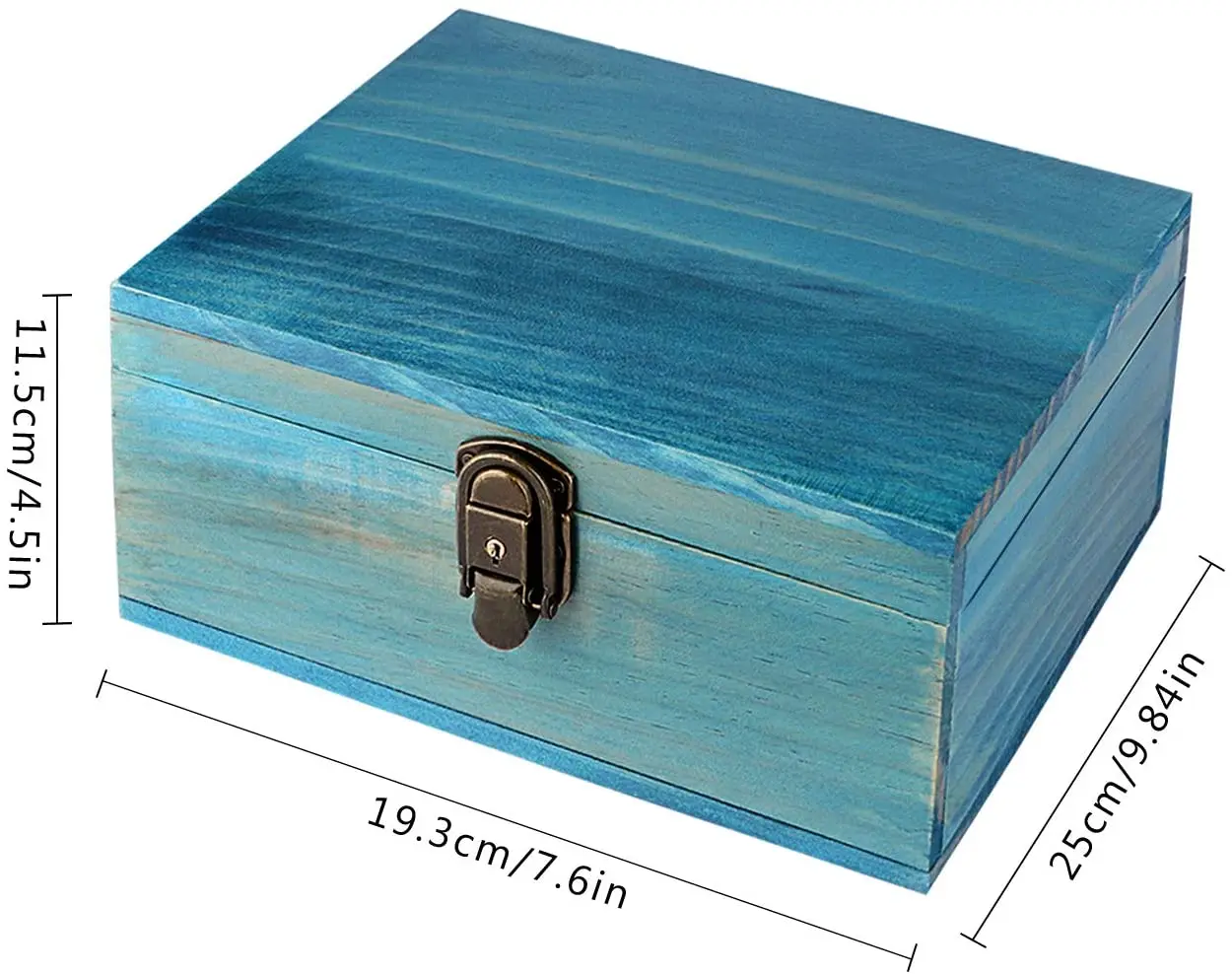 Wooden Keepsake Box Decorative Wooden Vintage Handmade Wood Craft Box with Lock and Key for Jewelry Gift Storage Box