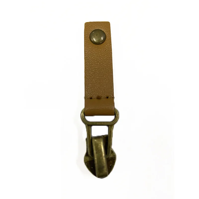  Wholesale Custom Brand Logo Zipper Puller Fashion Bag Accessories Handbag Strap Metal OEM Genuine Leather